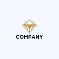 ai gerado diamante logotipo Projeto à moda diamante sucesso companhia ícone vetor