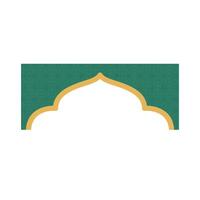 verde islâmico forma quadro. árabe muçulmano forma vetor