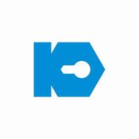 carta k kd chave vetor logotipo. k segurança e segurança carta Projeto vetor
