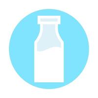 desenho animado leite garrafa ícone vetor
