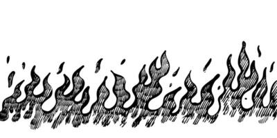 estilo de desenho doodle de ilustração vetorial de fogo mão desenhada. vetor