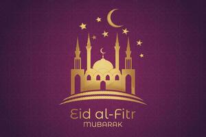 eid al-fitr, Ramadhan decorativo cumprimento cartão vetor