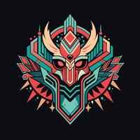 tribal mascarar. vetor ilustração para camiseta imprimir.