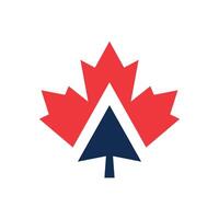 acima seta canadense bordo ícone vetor logotipo modelo