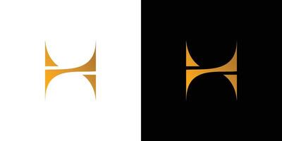 design de logotipo de iniciais de letra h moderno e exclusivo vetor