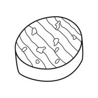 quadra do queijo simples linear vetor ilustração