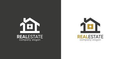 profissional real Estado construção casa casa logotipo Projeto ícone conceito modelo vetor