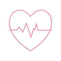 desenho de vetor de ícone de estilo de linha de pulso de coração