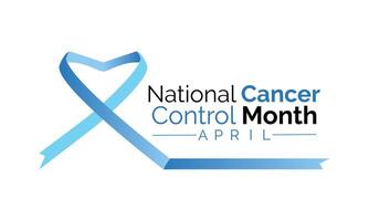 nacional Câncer ao controle mês observado dentro abril cada ano. vetor ilustração . bandeira poster, folheto e fundo Projeto.
