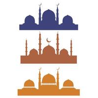 mesquita silhueta, vetor mesquita ilustração, conjunto do mesquita vetor
