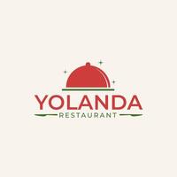 Iolanda casual restaurante marca nominativa tipografia texto logotipo Projeto ícone elemento vetor ,adequado para o negócio cafeteria restaurante casual