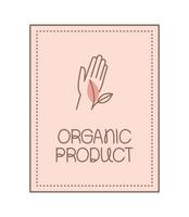 cartão de produto orgânico vetor