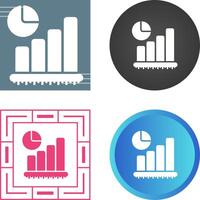 ícone de vetor de gráfico de barras