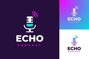 podcast logotipo vetor ícone dentro moderno e minimalista estilo