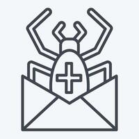 ícone Spam. relacionado para postar escritório símbolo. linha estilo. simples Projeto editável. simples ilustração vetor