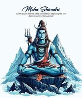 senhor shiva vetor ilustração