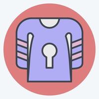 ícone uniforme. relacionado para hóquei Esportes símbolo. cor companheiro estilo. simples Projeto editável vetor