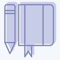 ícone esboço livro. relacionado para postar escritório símbolo. dois tom estilo. simples Projeto editável. simples ilustração vetor