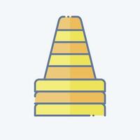 ícone cones. relacionado para hóquei Esportes símbolo. rabisco estilo. simples Projeto editável vetor