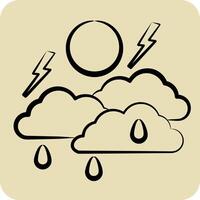 ícone clima. relacionado para lazer e viagem símbolo. mão desenhado estilo. simples Projeto ilustração. vetor