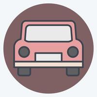 ícone táxi. relacionado para lazer e viagem símbolo. cor companheiro estilo. simples Projeto ilustração. vetor