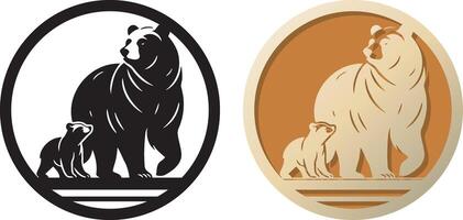 Urso logotipo ilustração. vetor