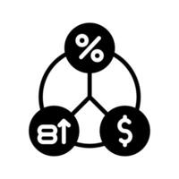 lucro margem ícone dentro vetor. logótipo vetor