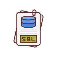 sql ícone dentro vetor. logótipo vetor