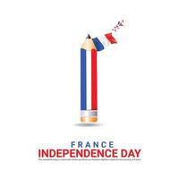 independência dia do França. independência dia criativo Projeto para social meios de comunicação postar vetor