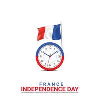 independência dia do França. independência dia criativo Projeto para social meios de comunicação postar vetor