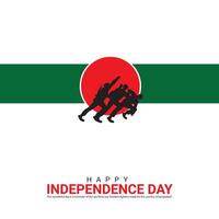 independência dia do Bangladesh. independência dia criativo Projeto para social meios de comunicação publicar. vetor