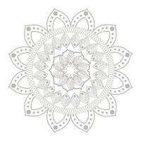 desenho vetorial mandala de prata em forma de flor vetor