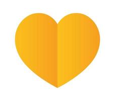 silhueta amarela com um coração vetor