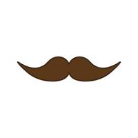 linha de bigode e design de vetor de ícone de estilo de preenchimento