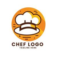 restaurante homem chefe de cozinha chapéu boné vetor logotipo Projeto modelo