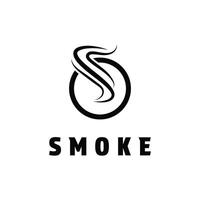 fumaça cigarro logotipo Projeto idéia com círculo vetor
