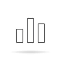 gráfico Barra linha ícone vetor isolado em branco fundo. estatística placa símbolo