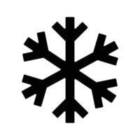 floco de neve ícone. Natal e inverno tema. simples neve plano Preto ilustração em branco fundo. eps 10 vetor