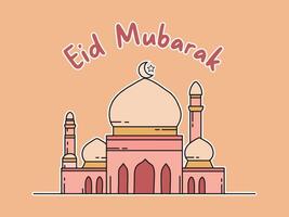vetor ilustração do uma mesquita relacionado para Ramadã e islâmico piedosos Festival, eid. usava para adesivo, poster, cartão, etc