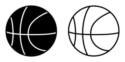 basquetebol Preto esboço ícone Esportes Projeto modelo vetor ilustração