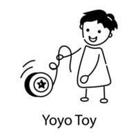 na moda yoyo brinquedo vetor