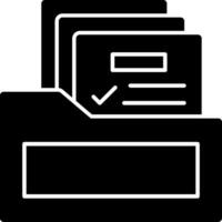 ícone de glifo de documentação vetor