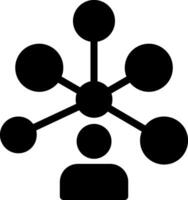 ícone de glifo de rede vetor