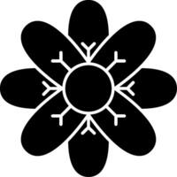ícone de glifo de flor de lótus vetor