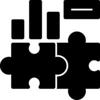 ícone de glifo de quebra-cabeça vetor