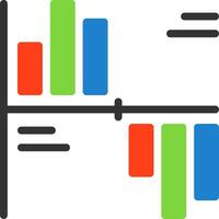 ícone plano de gráfico de Gantt vetor