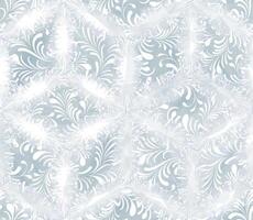 floral arabesco linha inverno neve renda desatado padronizar. abstrato ornamental florescer folhas ásia textura. artístico orgânico forma geométrico inverno branco feriado decoração vetor