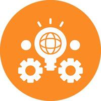 ícone de círculo de glifo de inovação vetor