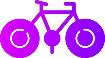 bicicleta sólido multi gradiente ícone vetor