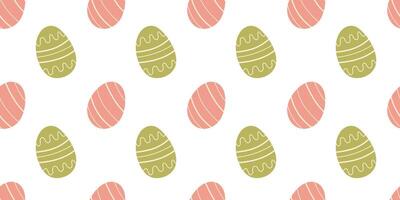Páscoa ovos minimalista desatado padronizar fundo. simples mão desenhado vetor Projeto com decorado feriado casca de ovo. pano de fundo para tecidos, invólucro ou papeis de parede.